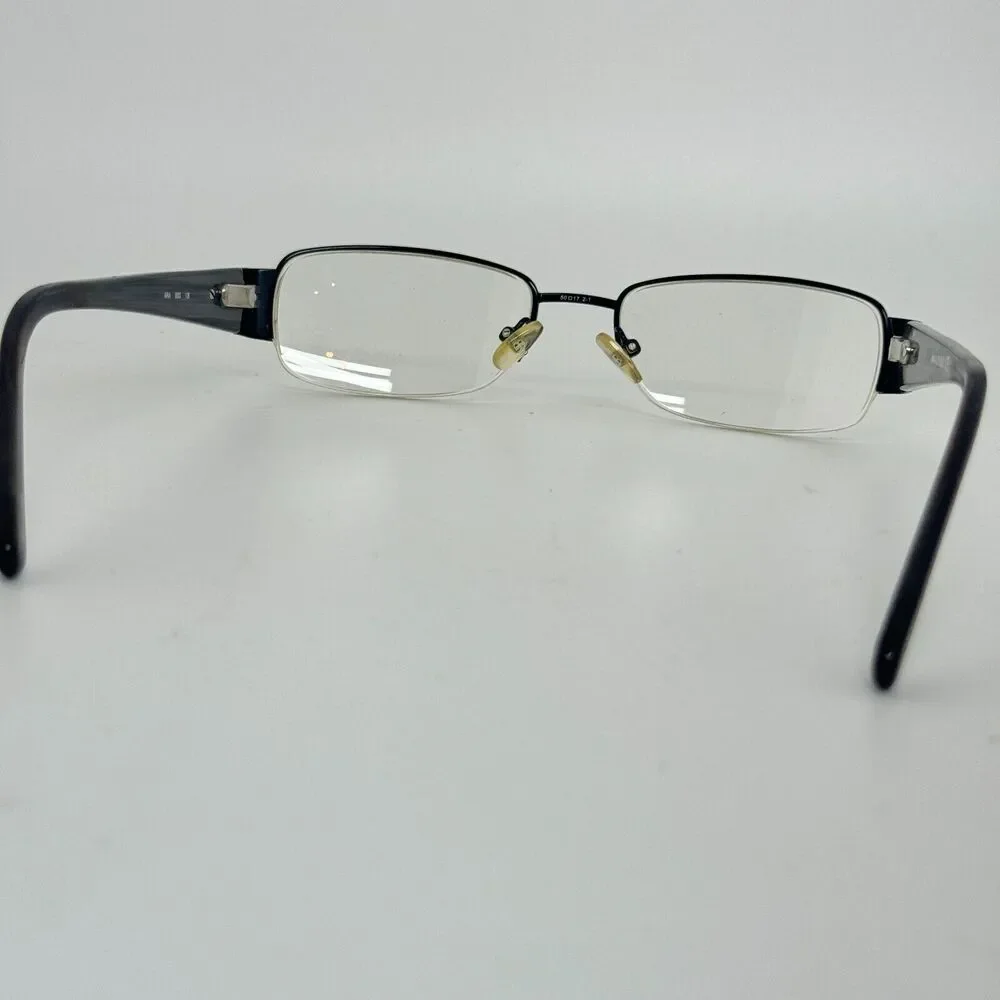 Banana Republic Aria Black 0003 Semi Rim Metal Eyeglasses Frame 50-17-135 H14569